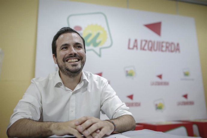 Reunión de la Comisión Coordinadora de IULV-CA para elegir al nuevo coordinador general. En la imagen, el coordinador federal de IU, Alberto Garzón. En la sede de IULV-CA (C/Donantes de Sangre).