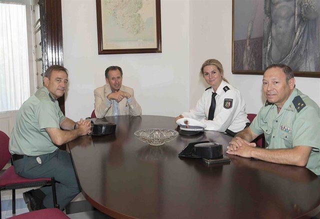 José María Román en la reunión con la policía de Renania del Norte