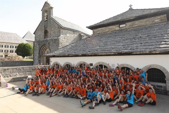 Participantes en la expedición EuskarAbentura 2019 en Roncesvalles