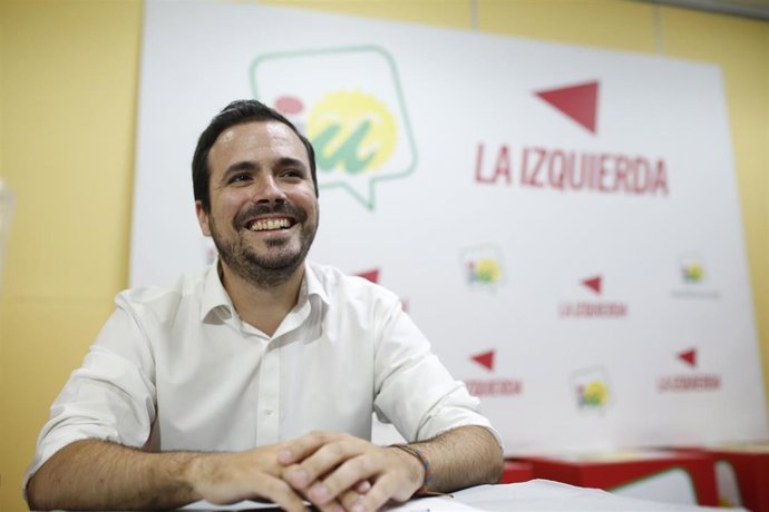 El coordinador federal de IU, Alberto Garzón, este sábado en Sevilla