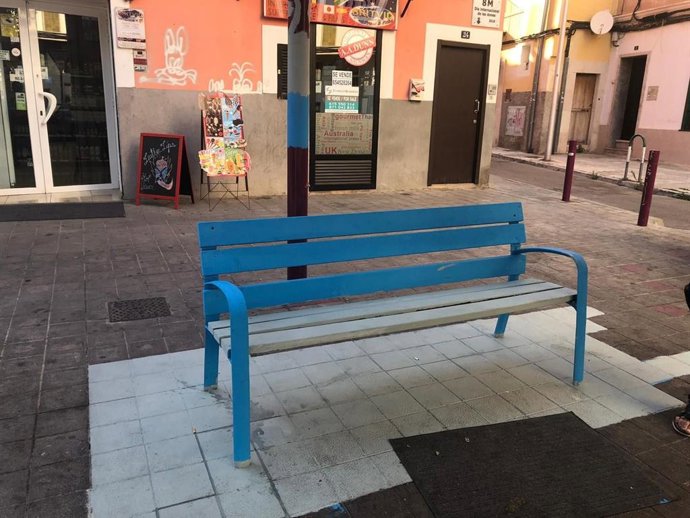 Acto vandálico en la plaza 8 de marzo de Palma