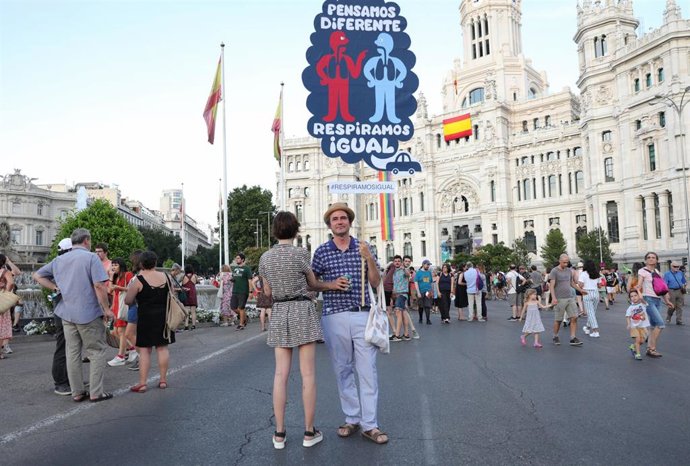 Manifestación a favor de Madrid Central en Madrid