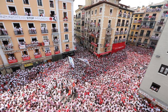 Chupinazo de Sanfermines 2018.