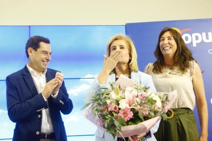 Juanma Moreno, Fátima Báñez y Loles López