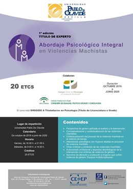 La UPO oferta un título de posgrado sobre atención psicológica integral en las violencias machistas