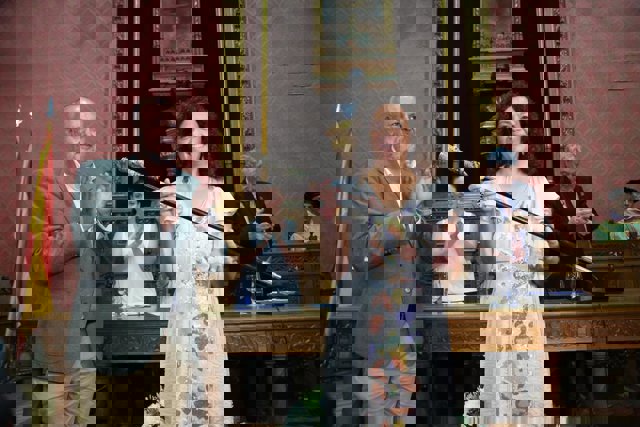 Miquel Ensenyat y Catalina Cladera, en el primer Pleno de constitución del Conse