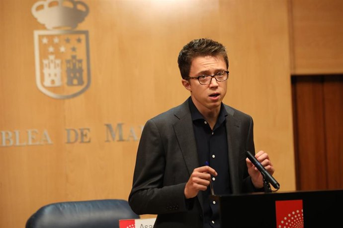 Imagen de archivo del portavoz de Más Madrid en la Asamblea de Madrid, Íñigo Errejón