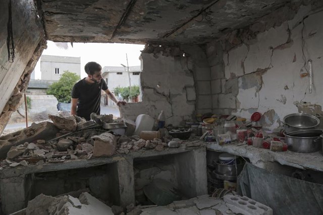 Ataques en la ciudad de Muhambal, provincia de Idlib (Siria)