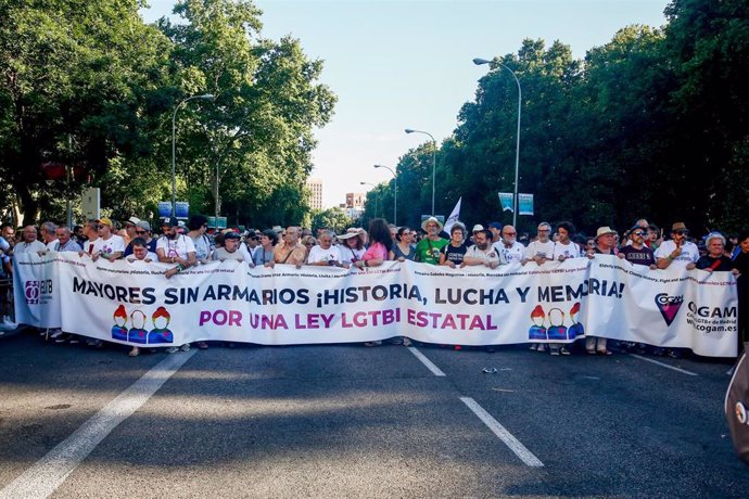 Manifestación estatal del Orgullo LGTBI en Madrid, desde Atocha hasta Colón