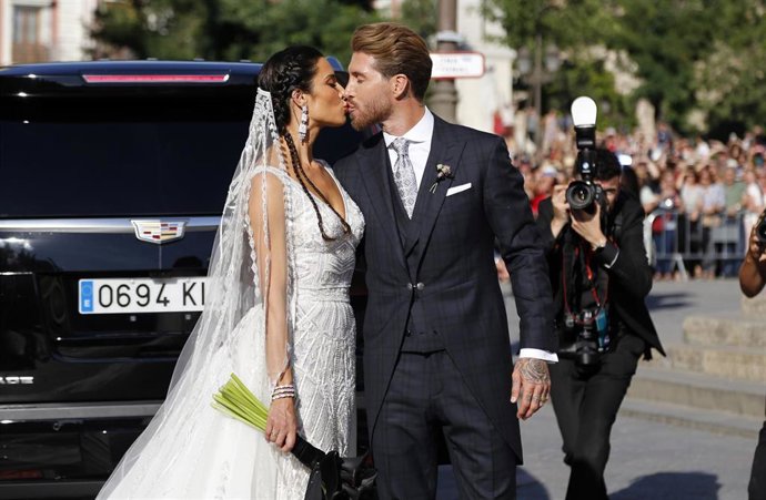 Pilar Rubio y Sergio Ramos recién casados
