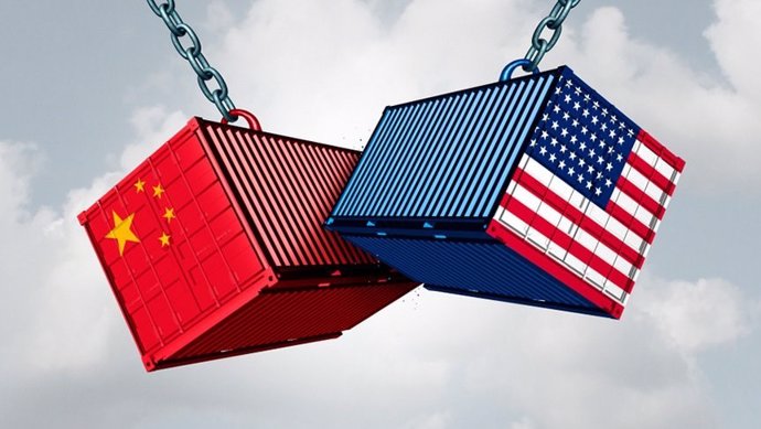Ilustración de la guerra comercial entre Estados Unidos y China