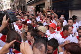 Insultos a UPN durante la procesión de San Fermín