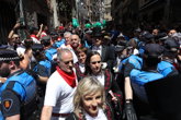 Procesión de San Fermín en la calle Curia