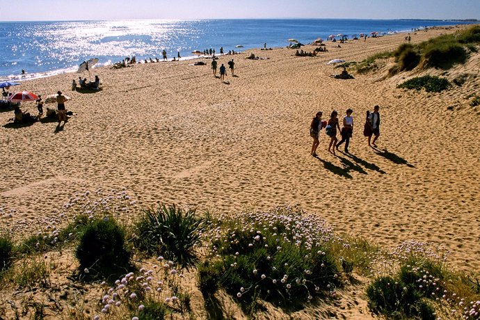 Una platja de Huelva.