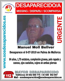 Cartel de Sos Desaparecidos de Manuel Moll Bellver