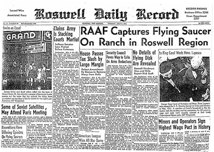 Se cumplen 72 años del caso Roswell