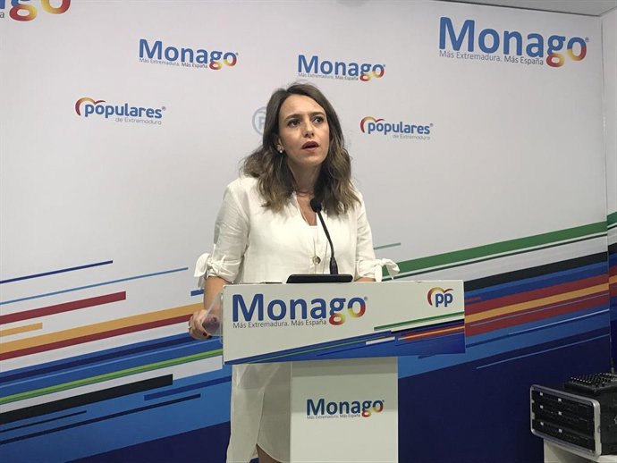 La portavoz del PP de Extremadura, Gema Cortés