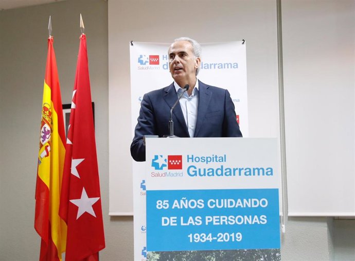 El consejero de Sanidad en funciones de la Comunidad de Madrid, Enrique Ruiz Escudero, participa en los actos de conmemoración de los 85 años de actividad del Hospital de Guadarrama