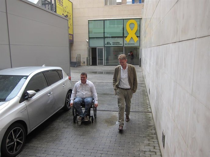 El presidente del PDeCAT David Bonvehí y el secretario de Organización Ferran Bel