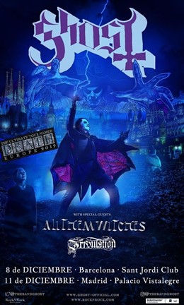 Ghost anuncian conciertos en Barcelona y Madrid
