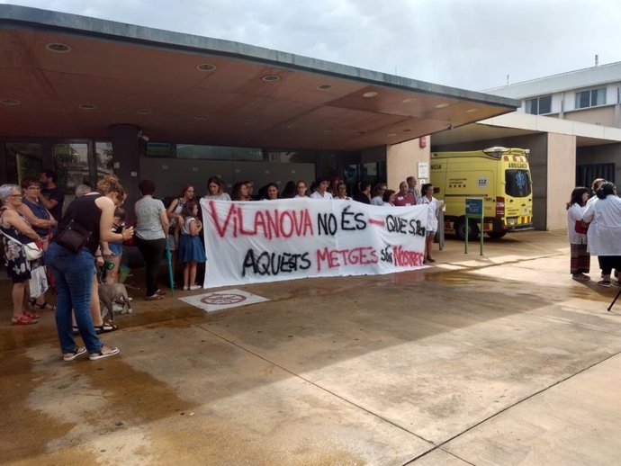 Protesta a l'Hospital Sant Antoni de Vilanova