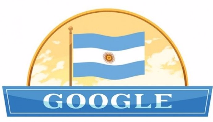 Doodle bandera de Argentina