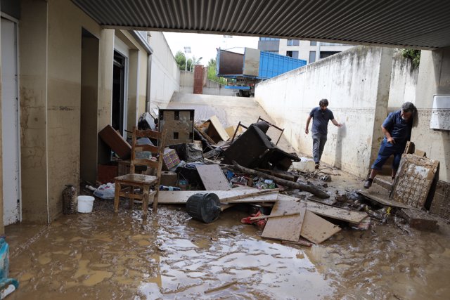 Graves inundaciones en Tafalla (Navarra)