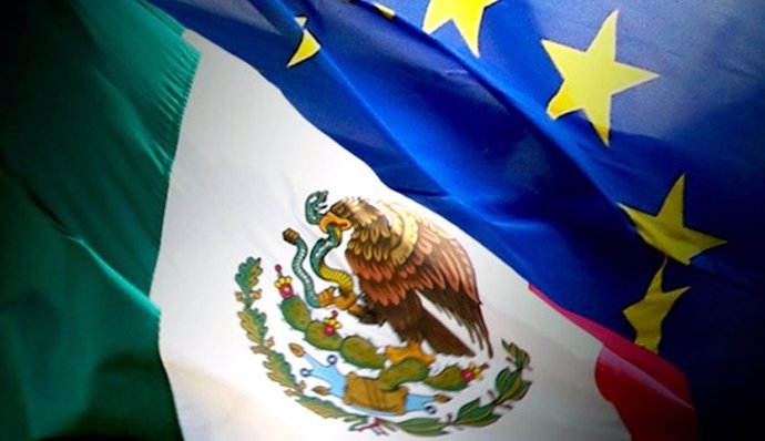 Bandera México y UE