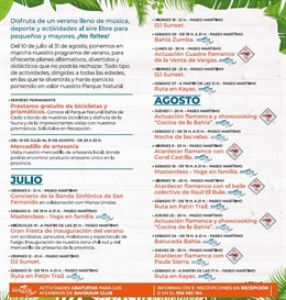 Calendario programa de verano