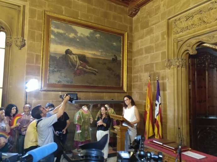 La presidenta del Consell de Mallorca, Catalina Cladera, a l'acte de presa de possessió del crrec dels consellers executius.