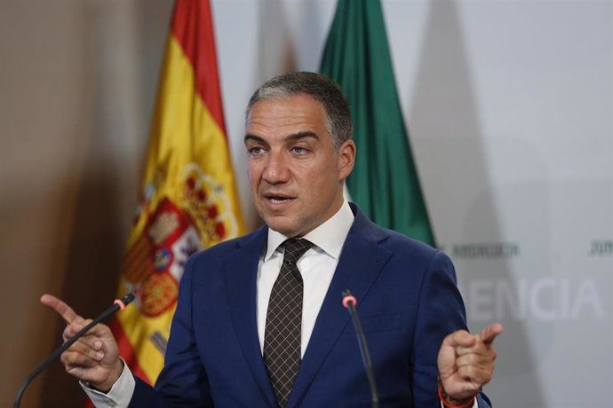 El consejero de la Presidencia, Elías Bendodo comparece en rueda de prensa tras la reunión del Consejo de Gobierno.