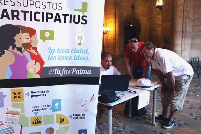 Punt de votació per als projectes que opten als Pressuposts Participatius a l'AJuntament de Palma