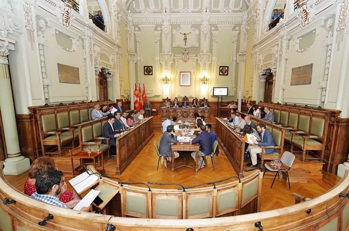 Pleno municipal del mes de julio de 2019 en el Ayuntamiento de Valladolid.