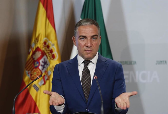 El consejero de la Presidencia, Elías Bendodo comparece en rueda de prensa tras la reunión del Consejo de Gobierno.
