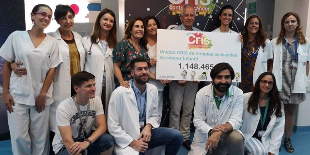 Acto de donación de CRIS Contra el Cáncer para la Unidad CRIS de Investigación y Terapias Avanzadas en Cáncer Infantil del Hospital Universitario La Paz de Madrid