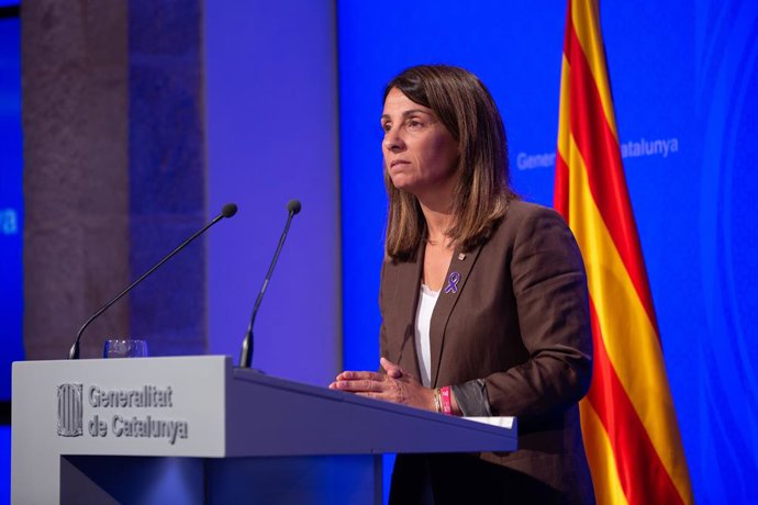 La consellera i portaveu del Govern de la Generalitat Meritxell Budó compareix en roda de premsa després del Consell Executiu.