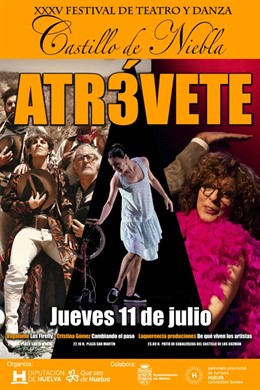Cartel del programa 'Atrévete' que se desarrollará en Niebla (Huelva).