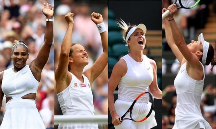 Serena Williams-Strycova y Svitolina-Halep, semifinales de Wimbledon