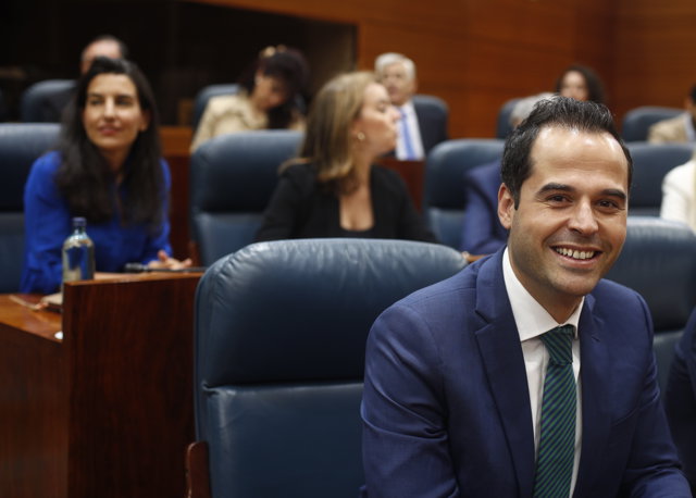 Rueda de prensa del portavoz de Ciudadanos en la Asamblea de Madrid, Ignacio Aguado