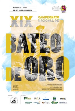 Cartel del XIX  'Campeonato Nacional de Bateo de Oro' de Tineo.