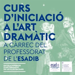 Cartel del curso de iniciación al curso dramático de Esadib