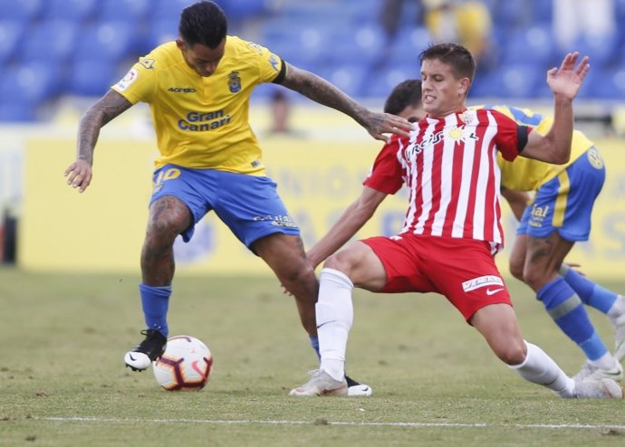 Sergio Araujo, durante un partido con la UD Las Palmas.