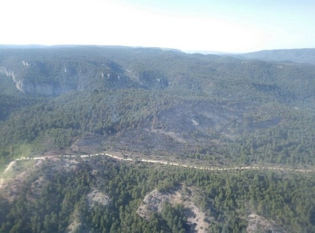 Incendio en Carrascosa de la Sierra.