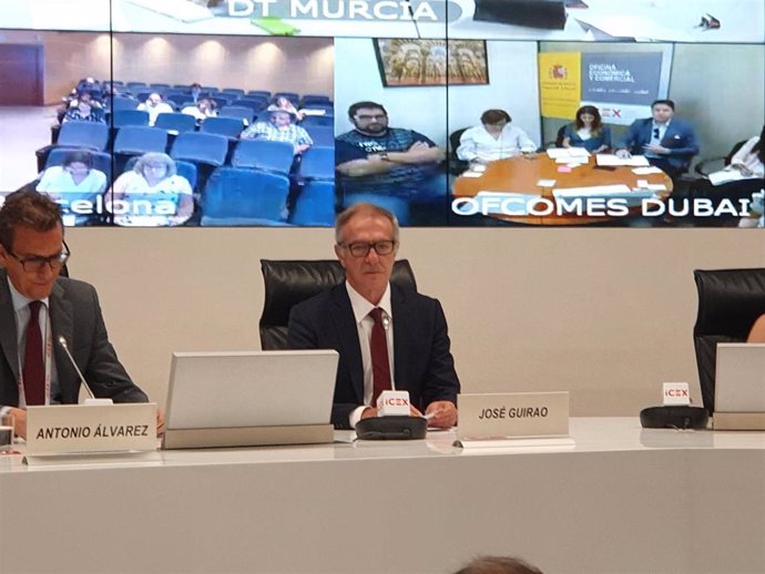 El ministro de Cultura y Deporte en funciones, José Guirao, durante su participación en la jornada 'Expo 2020 Dubái: Oportunidades de negocio de participación empresarial en el Pabellón de España',