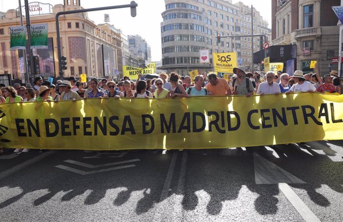 Imagen de archivo de la manifestación a favor de Madrid Central en Madrid