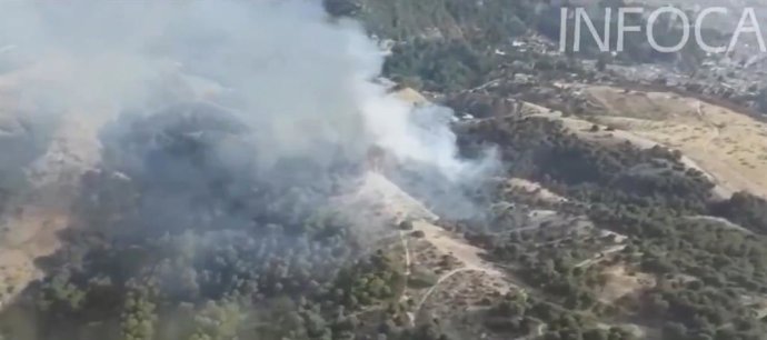 Incendio en el paraje de Sacromonte