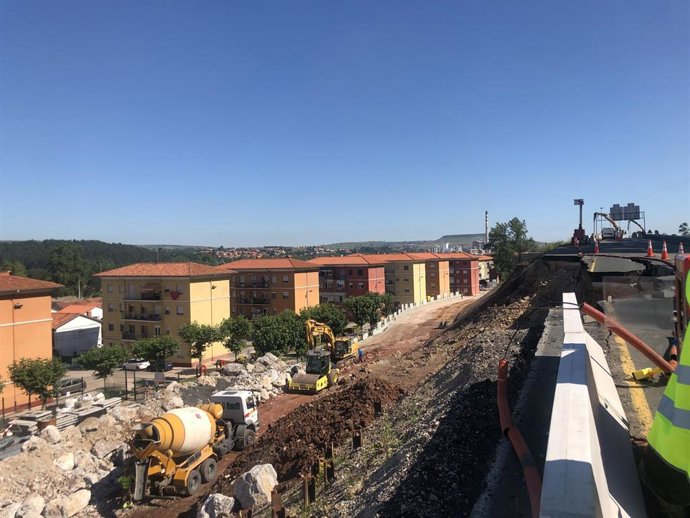 Obras por desprendimiento en A 67