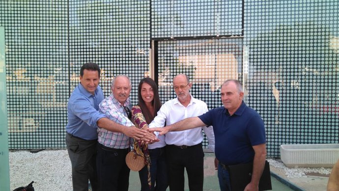 El president de l'Agrupació Ciutadana Ciutat de s'Arenal, Biel Barceló; el president de l'Associació Balear d'Oci Nocturn, José Sánchez; la gerent de l'Associació d'Hotelers de Platja de Palma, Patricia Lliteras; el president de l'Associació