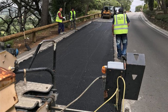 Obras de mejora del asfaltado en Marratxí.