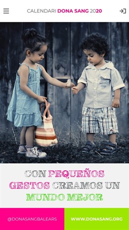 Imagen del concurso fotográfico del Banco de Sangre y Tejidos para conffeccionar el calendario Dona Sang 2020.